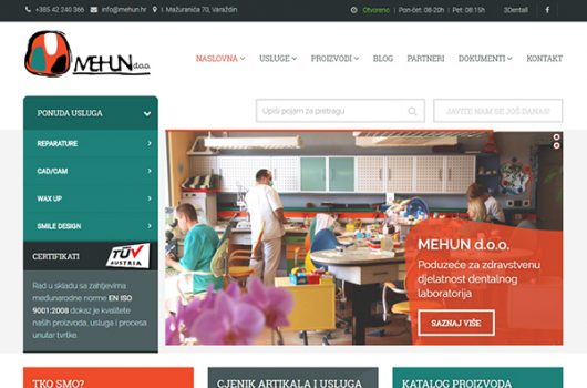 Mehun d.o.o. dentalni laboratorij web referenca Burza ideja