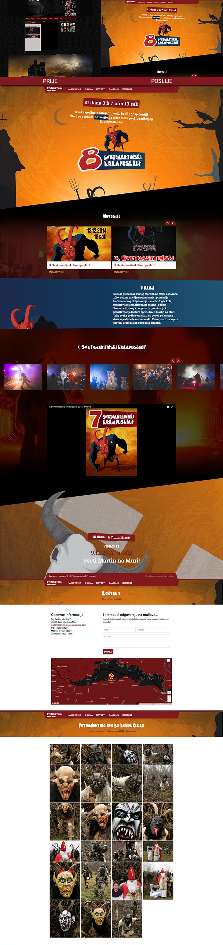 Svetomartinski krampusi - redizajn web stranice