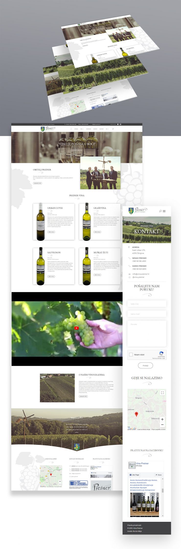 Vina Preiner - Izrada web stranice